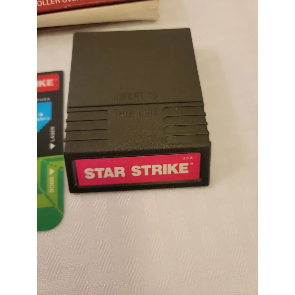 Star Strike Sears Tele Games  Intellivision CIB Complete w Overlays Damaged Box